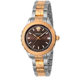 Versace Hellenyium Brown Dial Two Tone Steel Strap Watch for Women - V12040015 Authentic Buy Shop Now