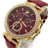 Swarovski Era Journey Red Dial Red Leather Strap Watch for Women - 5416701 Authentic Buy Shop Now
