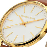 Michael Kors Pyper Quartz Silver Dial Brown Leather Watch For Women - MK2740 Authentic Buy Shop Now