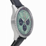 Breitling Navitimer B01 Chronograph 43 Green Dial Black Leather Strap Watch for Men - AB0138241L1P1 Authentic Buy Shop Now