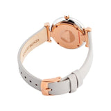 Emporio Armani Gianni T Bar Quartz Mother of Pearl Dial White Leather Strap Watch For Women - AR1965 Authentic Buy Shop Now