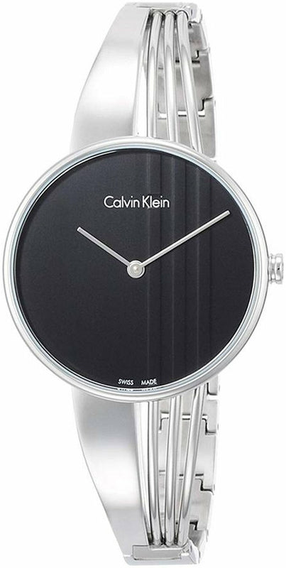 Calvin Klein Drift Black Dial Silver Steel Strap Watch for Women - K6S2N111 Authentic Buy Shop Now