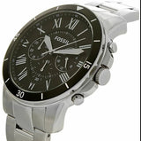 Fossil Grant Sport Chronograph Black Dial Silver Steel Strap Watch for Men - FS5236 Authentic Buy Shop Now