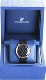 Swarovski Crystalline Hours Black Dial Black Leather Strap Watch for Women - 5295377 Authentic Buy Shop Now