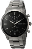 Fossil Townsman Chronograph Black Dial Silver Steel Strap Watch for Men - FS5349 Authentic Buy Shop Now