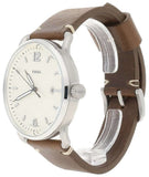 Fossil The Commuter White Dial Brown Leather Strap Watch for Men - FS5275 Authentic Buy Shop Now