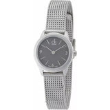 Calvin Klein Minimal Grey Dial Silver Mesh Bracelet Watch for Women - K3M53154 Authentic Buy Shop Now