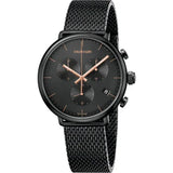 Calvin Klein High Noon Black Dial Black Mesh Bracelet Watch for Women - K8M27421 Authentic Buy Shop Now