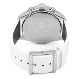 Calvin Klein Masculine Chronograph White Dial White Leather Strap Watch for Men - K2H27101 Authentic Buy Shop Now