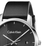 Calvin Klein City Quartz Black Dial Black Leather Strap Watch for Men - K2G2G1C1 Authentic Buy Shop Now