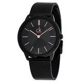 Calvin Klein Minimal Black Dial Black Mesh Bracelet Watch for Women - K3M23421 Authentic Buy Shop Now