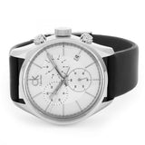 Calvin Klein Masculine Chronograph White Dial Black Leather Strap Watch for Men - K2H27120 Authentic Buy Shop Now