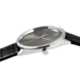 Calvin Klein Accent Black Dial Black Leather Strap Watch for Women - K2Y2Y1C3 Authentic Buy Shop Now
