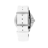 Calvin Klein Accent Silver Dial White Leather Strap Watch for Women - K2Y2Y1KW Authentic Buy Shop Now