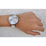 Calvin Klein Equal White Dial White Leather Strap Watch for Women - K3E231L6 Authentic Buy Shop Now