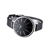Calvin Klein Equal Black Dial Black Leather Strap Watch for Women - K3E231C1 Authentic Buy Shop Now
