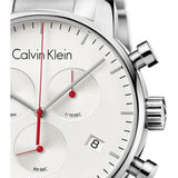 Calvin Klein City Chronograph White Dial Silver Steel Strap Watch for Men - K2G271Z6 Authentic Buy Shop Now