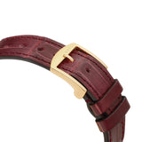 Gucci Grip Quartz Gold Dial Maroon Leather Strap Watch For Women - YA157402 Authentic Buy Shop Now
