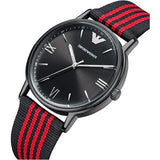 Emporio Armani Kappa Black Dial Two Tone NATO Strap Watch For Men - AR11015 Authentic Buy Shop Now
