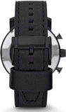 Fossil Nate Chronograph Black Dial Black Leather Strap Watch for Men - JR1354 Authentic Buy Shop Now