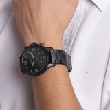 Fossil Nate Chronograph Black Dial Black Steel Strap Watch for Men - JR1401 Authentic Buy Shop Now