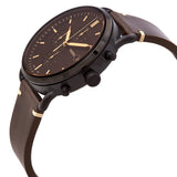 Fossil Commuter Chronograph Black Dial Brown Leather Strap Watch for Men - FS5403 Authentic Buy Shop Now