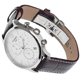 Tissot T Classic Tradition Chronograph White Dial Brown Leather Strap Watch For Men - T063.617.16.037.00 Authentic Buy Shop Now
