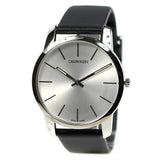 Calvin Klein City White Dial Black Leather Strap Watch For Men - K2G211C6 Authentic Buy Shop Now