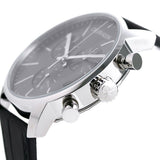 Calvin Klein City Chronograph Black Dial Black Leather Strap Watch for Men - K2G271C3 Authentic Buy Shop Now