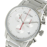 Calvin Klein City Chronograph White Dial Silver Steel Strap Watch for Men - K2G271Z6 Authentic Buy Shop Now