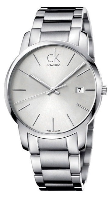 Calvin Klein City Silver Dial Silver Steel Strap Watch for Men - K2G2G146 Authentic Buy Shop Now