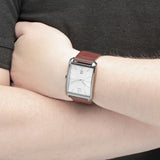 Calvin Klein Window Silver Dial Brown Leather Strap Watch for Men - K2M21126 Authentic Buy Shop Now
