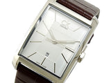 Calvin Klein Window Silver Dial Brown Leather Strap Watch for Women - K2M23126 Authentic Buy Shop Now