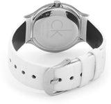 Calvin Klein Skirt White Dial White Leather Strap Watch for Women - K2U231K6 Authentic Buy Shop Now