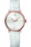 Calvin Klein Accent White Dial White Leather Strap Watch for Women - K2Y2Y6K6 Authentic Buy Shop Now