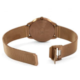 Calvin Klein Minimal Quartz Pink Gold Dial Pink Gold Mesh Bracelet Watch for Men - K3M11TFK Authentic Buy Shop Now