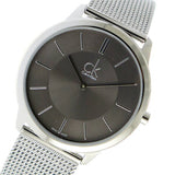 Calvin Klein Minimal Grey Dial Silver Mesh Bracelet Watch for Men - K3M21124 Authentic Buy Shop Now