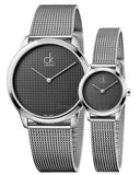 Calvin Klein Minimal Grey Dial Silver Mesh Bracelet Watch for Women - K3M2312X Authentic Buy Shop Now