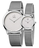 Calvin Klein Minimal White Dial Silver Mesh Bracelet Watch for Women - K3M2312Y Authentic Buy Shop Now