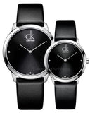 Calvin Klein Minimal Black Dial Black Leather Strap Watch for Men - K3M221CS Authentic Buy Shop Now