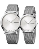 Calvin Klein Minimal Silver Dial Silver Mesh Bracelet Watch for Men - K3M211Y6 Authentic Buy Shop Now