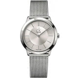 Calvin Klein Minimal White Dial Silver Mesh Bracelet Watch for Men - K3M22126 Authentic Buy Shop Now