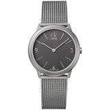 Calvin Klein Minimal Grey Dial Silver Mesh Bracelet Watch for Men - K3M52154 Authentic Buy Shop Now
