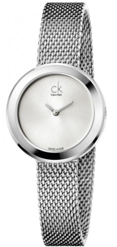 Calvin Klein Firm White Dial Silver Mesh Bracelet Watch for Women - K3N23126 Authentic Buy Shop Now