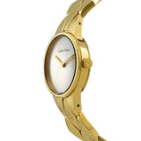Calvin Klein Snake Silver Dial Yellow Gold Steel Strap Watch For Women - K6E23546 Authentic Buy Shop Now