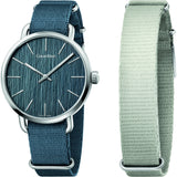 Calvin Klein Even Green Dial Green NATO Strap Watch for Men - K7B211WL Authentic Buy Shop Now