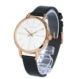 Calvin Klein Even White Dial Black Leather Strap Watch for Women - K7B236C6 Authentic Buy Shop Now