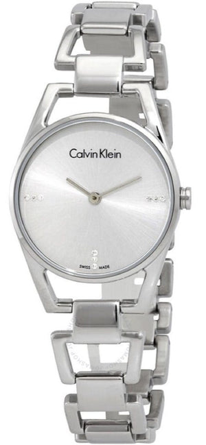 Calvin Klein Dainty Diamonds Silver Dial Sliver Steel Strap Watch for Women - K7L2314T Authentic Buy Shop Now