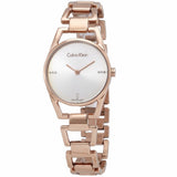 Calvin Klein Dainty Diamonds Silver Dial Rose Gold Steel Strap Watch for Women - K7L2364T Authentic Buy Shop Now