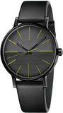 Calvin Klein Boost Black Dial Black Leather Strap Watch for Men - K7Y214CL Authentic Buy Shop Now